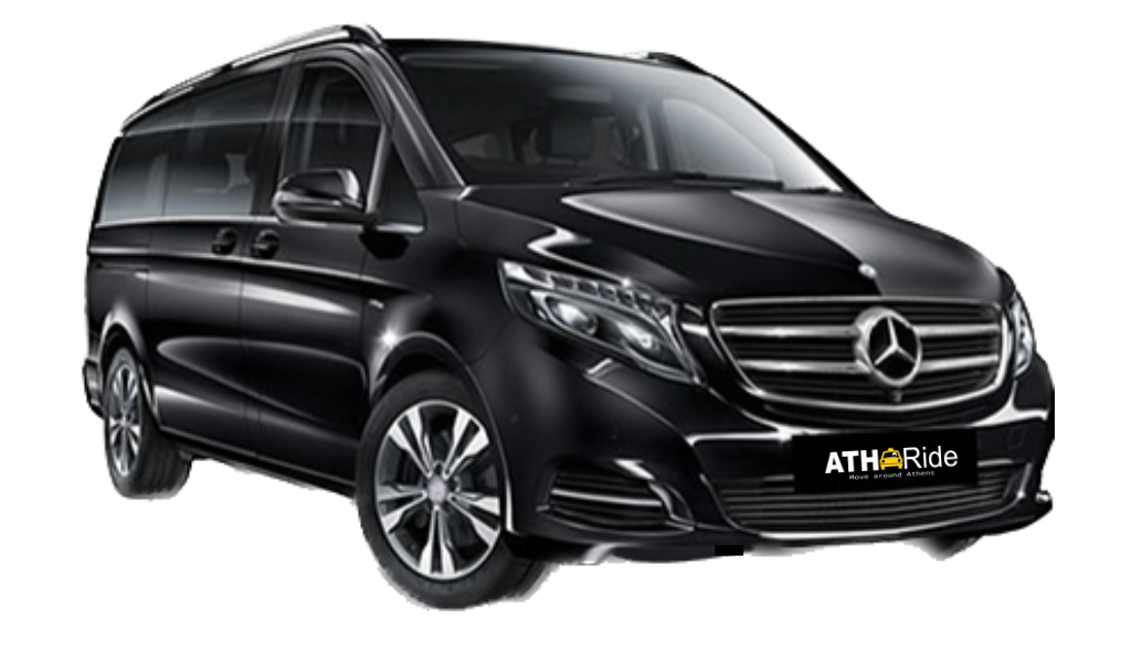 Spacious van car in Athens for group transportation and airport transfers.